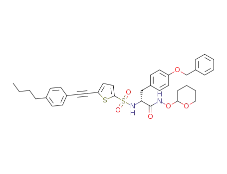 (2R)-3-(4-(benzyloxy)phenyl)-2-(5-((4-butylphenyl)ethynyl)thiophene-2-sulfonamido)-N-(tetrahydro-2H-pyran-2-yloxy)propanamide