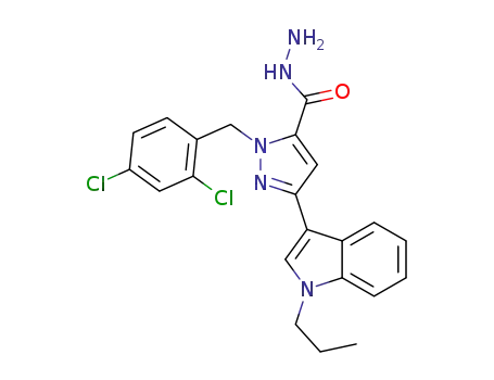 1-(2,4-dichlorobenzyl)-3-(1-propyl-1H-indol-3-yl)-1H-pyrazole-5-carbohydrazide