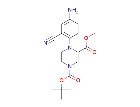 1-tert-butyl 3-methyl 4-(4-amino-2-cyanophenyl)piperazine-1,3-dicarboxylate