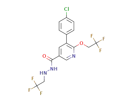 5-(4-chlorophenyl)-6-(2,2,2-trifluoroethoxy)-N'-(2,2,2-trifluoroethyl)-3-pyridinecarboxylic acid hydrazide