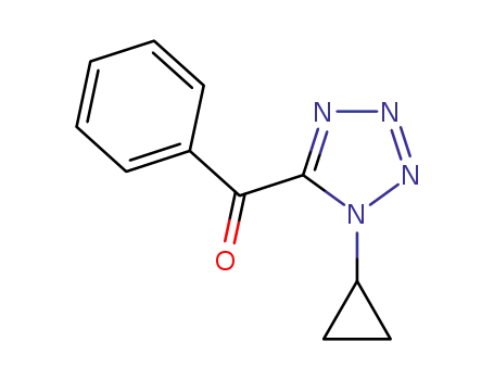Molecular Structure of 1346110-82-4 ((1-cyclopropyl-1H-tetrazol-5-yl)(phenyl)methanone)