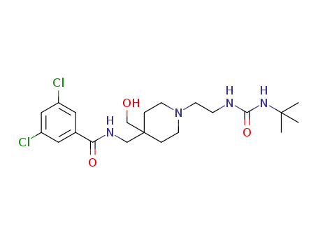 N-[[1-[2-(tert-butylcarbamoylamino)ethyl]-4-(hydroxymethyl)-4-piperidyl]methyl]-3,5-dichlorobenzamide