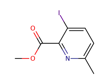 Molecular Structure of 1228188-33-7 (methyl 3-iodo-6-methylpicolinate)