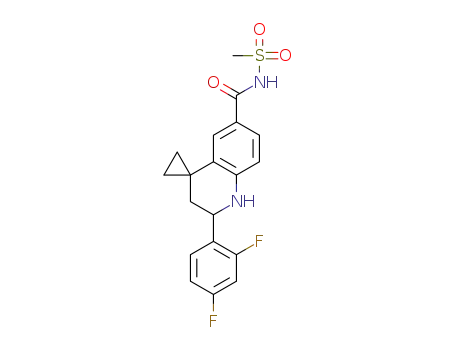 2'-(2,4-difluorophenyl)-N-(methylsulfonyl)-2',3'-dihydro-1'H-spiro[cyclopropane-1,4'-quinoline]-6'-carboxamide
