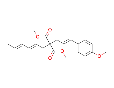 dimethyl 2-((2E,4E)-hexa-2,4-dien-1-yl)-2-((E)-3-(4-methoxyphenyl)allyl)-malonate