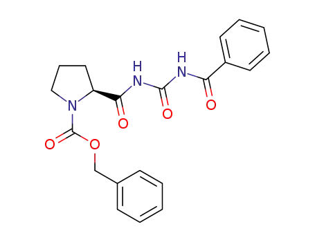 Molecular Structure of 1419208-71-1 (benzyl (S)-2-((benzoylcarbamoyl)carbamoyl)pyrrolidine-1-carboxylate)