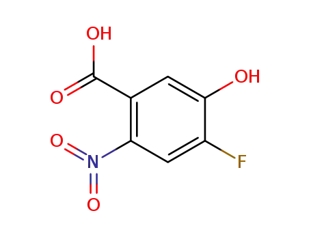 Molecular Structure of 38569-85-6 (4-fluoro-5-hydroxy-2-nitrobenzoic acid)