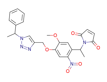 1-(1-(5-methoxy-2-nitro-4-((1-(1-phenylethyl)-1H-1,2,3-triazol-4-yl)methoxy)phenyl)ethyl)-1H-pyrrole-2,5-dione