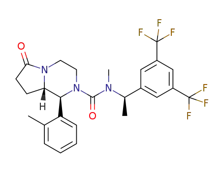 (1S,8aS)-N-[(1R)-1-[3,5-bis(trifluoromethyl)phenyl]ethyl]-N-methyl-1-(2-methylphenyl)-6-oxo-octahydropyrrolo[1,2-a]piperazine-2-carboxamide