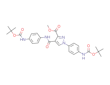methyl 1-(4-((tert-butoxycarbonyl)amino)phenyl)-4-((4-((tert-butoxycarbonyl)amino)phenyl)carbamoyl)-1H-pyrazole-3-carboxylate