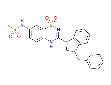 N-[3-(1-benzyl-1H-indol-3-yl)-1,1-dioxido-4H-1,2,4-benzothiadiazin-7-yl]methansulfonamide