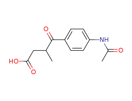 Molecular Structure of 36725-26-5 (4-(4-acetamidophenyl)-3-methyl-4-oxobutanoic acid)