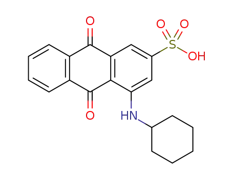 Molecular Structure of 102238-14-2 (4-(cyclohexylamino)-9,10-dioxo-9,10-dihydroanthracene-2-sulfonic acid)
