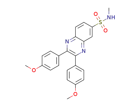 Molecular Structure of 1394971-66-4 (2,3-bis(4-methoxyphenyl)-N-methylquinoxaline-6-sulfonamide)