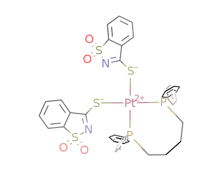 Molecular Structure of 1429789-52-5 (C<sub>42</sub>H<sub>36</sub>N<sub>2</sub>O<sub>4</sub>P<sub>2</sub>PtS<sub>4</sub>)