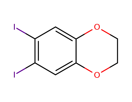 Molecular Structure of 155303-91-6 (6,7-DIIODOBENZO(1,4)DIOXAN)