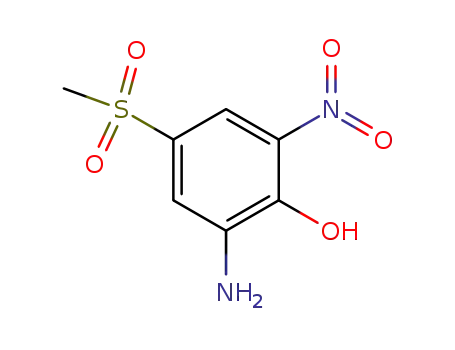 Molecular Structure of 101861-04-5 (2-amino-4-methanesulfonyl-6-nitrophenol)