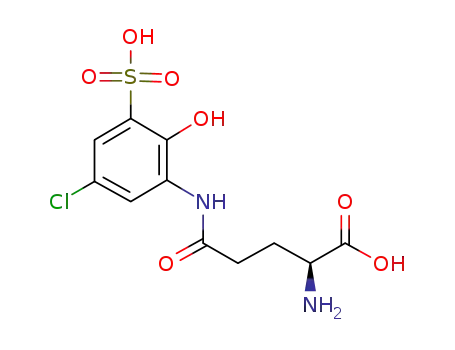 Molecular Structure of 1220125-05-2 ((2S)-2-amino-4-[(5-chloro-2-hydroxy-3-sulfophenyl)carbamoyl]butanoic acid)