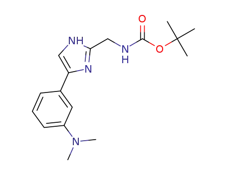tert-butoxycarbonyl (4-(3-(dimethylamino)phenyl)-1H-imidazol-2-yl)methylamine