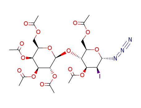 3,6-di-O-acetyl-4-O-(2,3,4,6-tetra-O-acetyl-β-D-galactopyranosyl)-2-deoxy-2-iodo-α-D-manno-pyranosyl azide