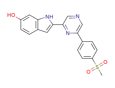 2-[6-(4-methanesulfonyl-phenyl)-pyrazin-2-yl]-1H-indol-6-ol
