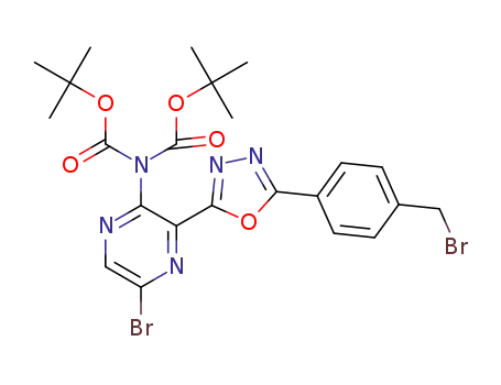 tert-butyl N-[5-bromo-3-[5-[4-(bromomethyl)phenyl]-1,3,4-oxadiazol-2-yl]pyrazin-2-yl]-N-tert-butoxycarbonylcarbamate