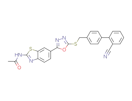 N-(6-(5-((2'-cyanobiphenyl-4-yl)methylthio)-1,3,4-oxadiazol-2-yl)benzo[d]thiazol-2-yl)acetamide
