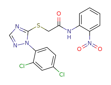 2-(2-(2,4-dichlorophenyl)-2H-1,2,4-triazol-3-ylthio)-N-(2-nitrophenyl)acetamide