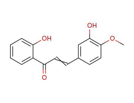 Molecular Structure of 1621-66-5 ((2E)-3-(3-hydroxy-4-methoxyphenyl)-1-(2-hydroxyphenyl)prop-2-en-1-one)