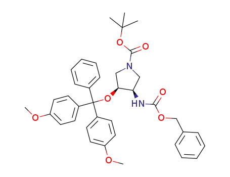 (3R,4S)-tert-butyl 3-(benzyloxycarbonylamino)-4-(bis(4-methoxyphenyl)(phenyl)methoxy)pyrrolidine-1-carboxylate