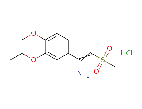 1-(3-ethoxy-4-methoxyphenyl)-2-(methylsulfonyl)ethenamine hydrochloride