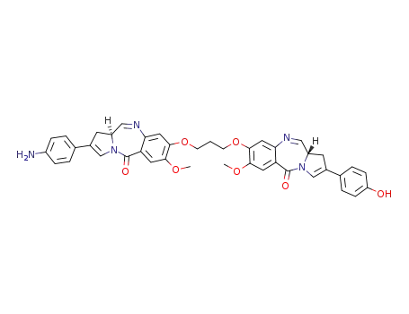 (S)-2-(4-aminophenyl)-8-(3-(((S)-2-(4-hydroxyphenyl)-7-methoxy-5-oxo-5,11a-dihydro-1H-benzo[e]pyrrolo[1,2-a][1,4]diazepin-8-yl)oxy)propoxy)-7-methoxy-1H-benzo[e]pyrrolo[1,2-a][1,4]diazepin-5(11aH)-one