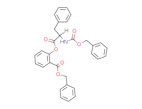 Molecular Structure of 119697-50-6 (2-(<i>N</i>-benzyloxycarbonyl-DL-phenylalanyloxy)-benzoic acid benzyl ester)