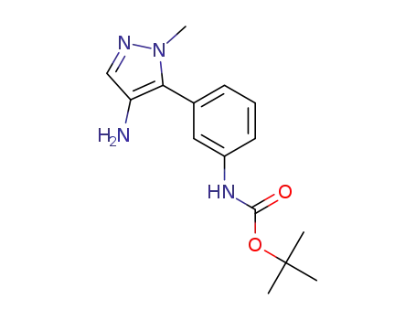 tert-butyl 3-(4-amino-1-methyl-1H-pyrazol-5-yl)phenylcarbamate