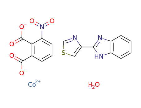 Molecular Structure of 1613702-26-3 ([Co(3-NPA)(thiabendazole)(H<sub>2</sub>O)]<sub>n</sub>)
