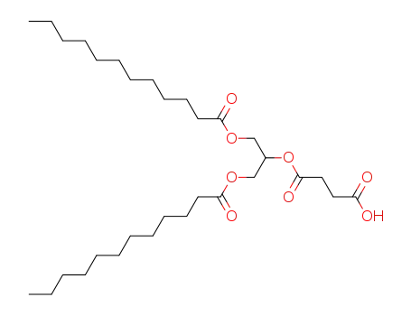 Molecular Structure of 150994-84-6 (4-((1,3-bis(dodecanoyloxy)propan-2-yl)oxy)-4-oxobutanoic acid)