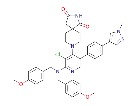 8-(2-(bis(4-methoxybenzyl)amino)-3-chloro-5-(4-(1-methyl-1H-pyrazol-4-yl)phenyl)pyridin-4-yl)-2,8-diazaspiro[4.5]decane-1,3-dione