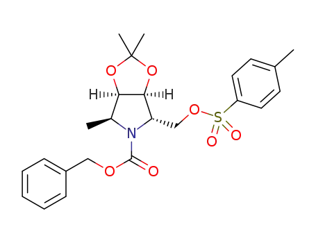 (2S,3S,4R,5S)-N-benzyloxycarbonyl-2-tosyloxymethyl-3,4-O-isopropylidene-5-methylpyrrolidine-3,4-diol