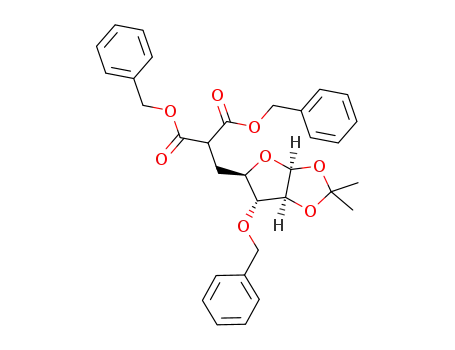 dibenzyl 2-(((3aS,5R,6R,6aS)-6-(benzyloxy)-2,2-dimethyltetrahydrofuro[2,3-d][1,3]dioxol-5-yl)methyl)malonate
