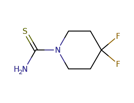 Molecular Structure of 860344-90-7 (1-Piperidinecarbothioamide,  4,4-difluoro-)