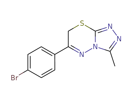 Molecular Structure of 54025-92-2 (6-(4-bromophenyl)-3-methyl-7H-[1,2,4]triazolo[3,4-b][1,3,4]thiadiazine)