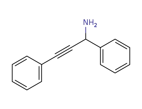 Molecular Structure of 134166-47-5 (Benzenemethanamine, a-(phenylethynyl)-)