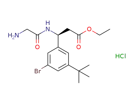 (S)-3-(2-aminoacetylamino)-3-(3-bromo-5-tert-butylphenyl)propionic acid ethyl ester hydrochloride salt