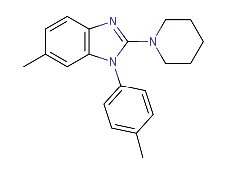 Molecular Structure of 1261527-54-1 (6-methyl-2-(piperidin-1-yl)-1-(p-tolyl)-1H-benzo[d]imidazole)