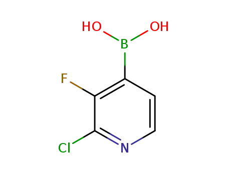 Molecular Structure of 937595-71-6 (2-CHLORO-3-FLUOROPYRIDINE-4-BORONIC ACID)