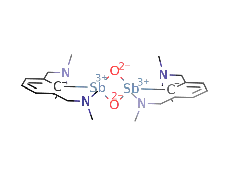 (((2,6-Me<SUB>2</SUB>NCH<SUB>2</SUB>)<SUB>2</SUB>C<SUB>6</SUB>H<SUB>3</SUB>)SbO)<SUB>2</SUB>