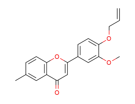 Molecular Structure of 1400277-21-5 (2-(4-(allyloxy)-3-methoxyphenyl)-6-methyl-4H-chromen-4-one)