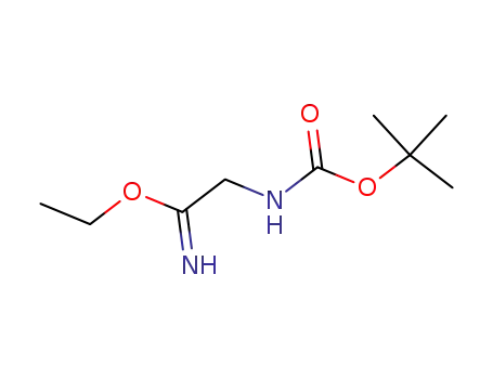 Molecular Structure of 182120-87-2 (Ethanimidic acid, 2-[[(1,1-dimethylethoxy)carbonyl]amino]-, ethyl ester (9CI))