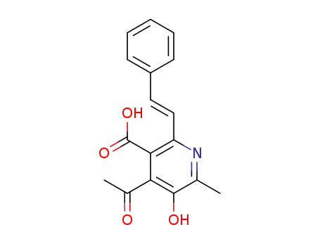 (E)-4-acetyl-5-hydroxy-6-methyl-2-styrylnicotinic acid