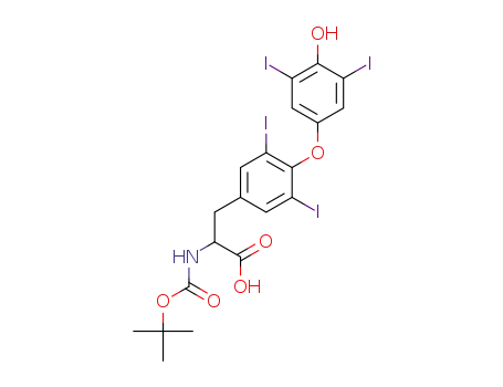 Molecular Structure of 88404-22-2 (N-(tert-Butyloxy)carbonyl-L-thyroxine)